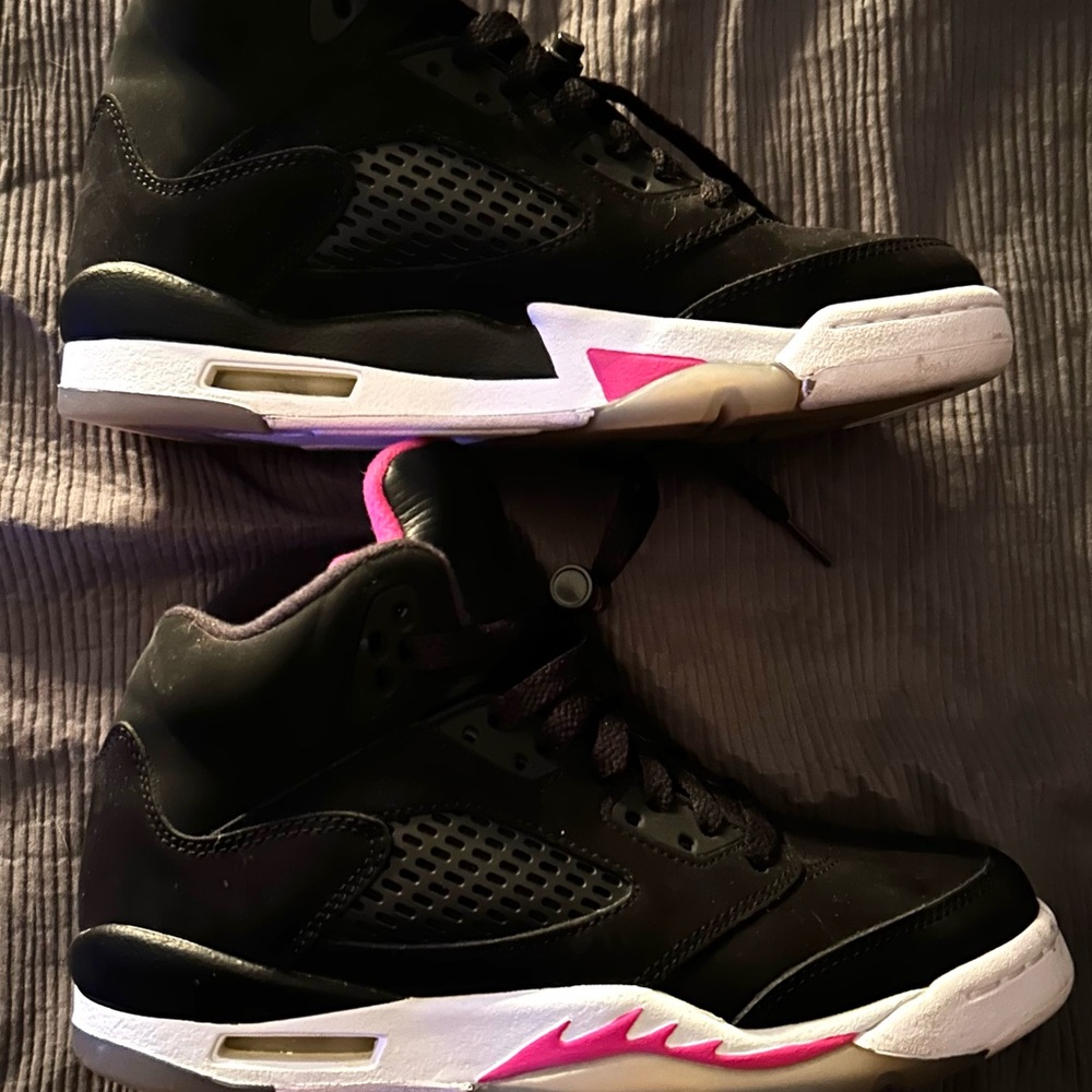Jordan Black and Pink Sneakers